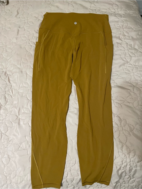 Pants - Lululemon Align High Rise Leggings Womens Large Dark Yellow Side Pockets